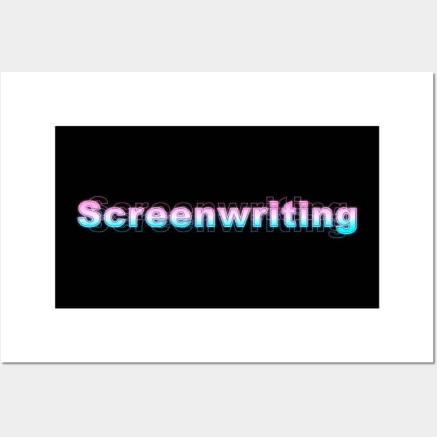 Screenwriting Wall Art by Sanzida Design